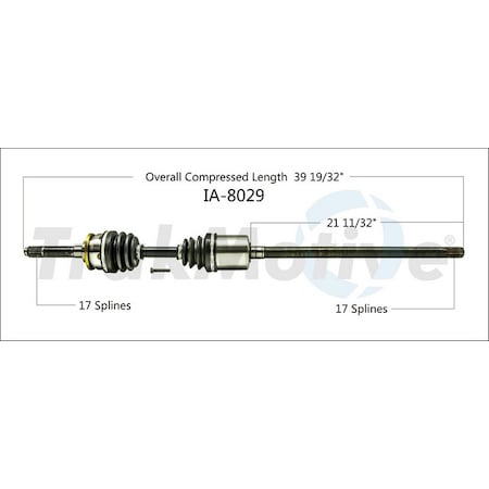 Surtrack Axle Cv Axle Shaft, Iz-8029 IZ-8029